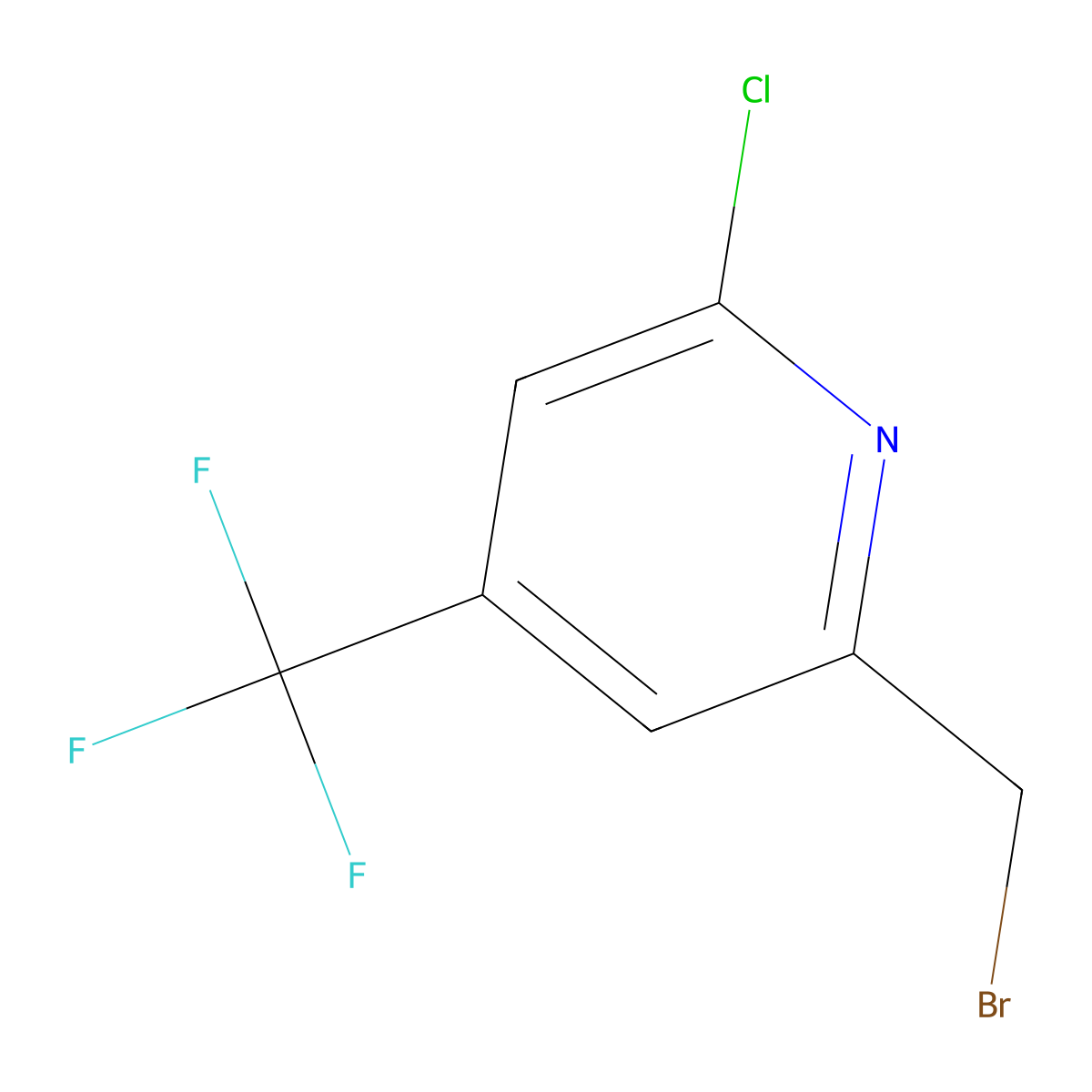 2-(Bromomethyl)-6-chloro-4-(trifluoromethyl)pyridine molecular structure, CAS 862120-75-0