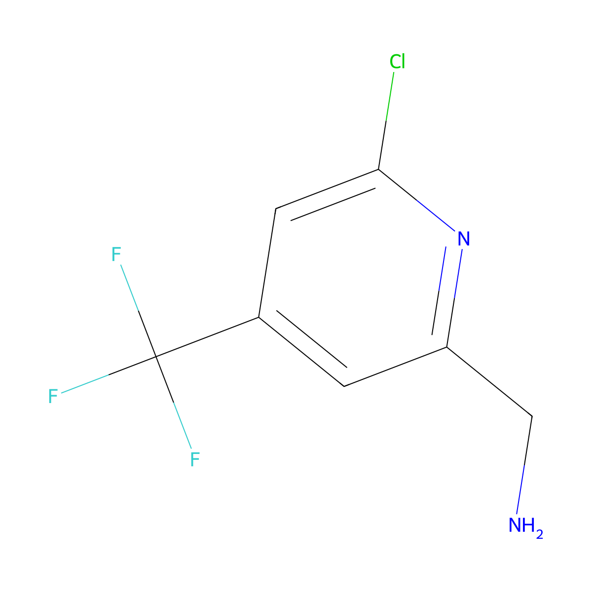 (6-Chloro-4-(trifluoromethyl)pyridin-2-YL)methanamine molecular structure, CAS 862120-77-2