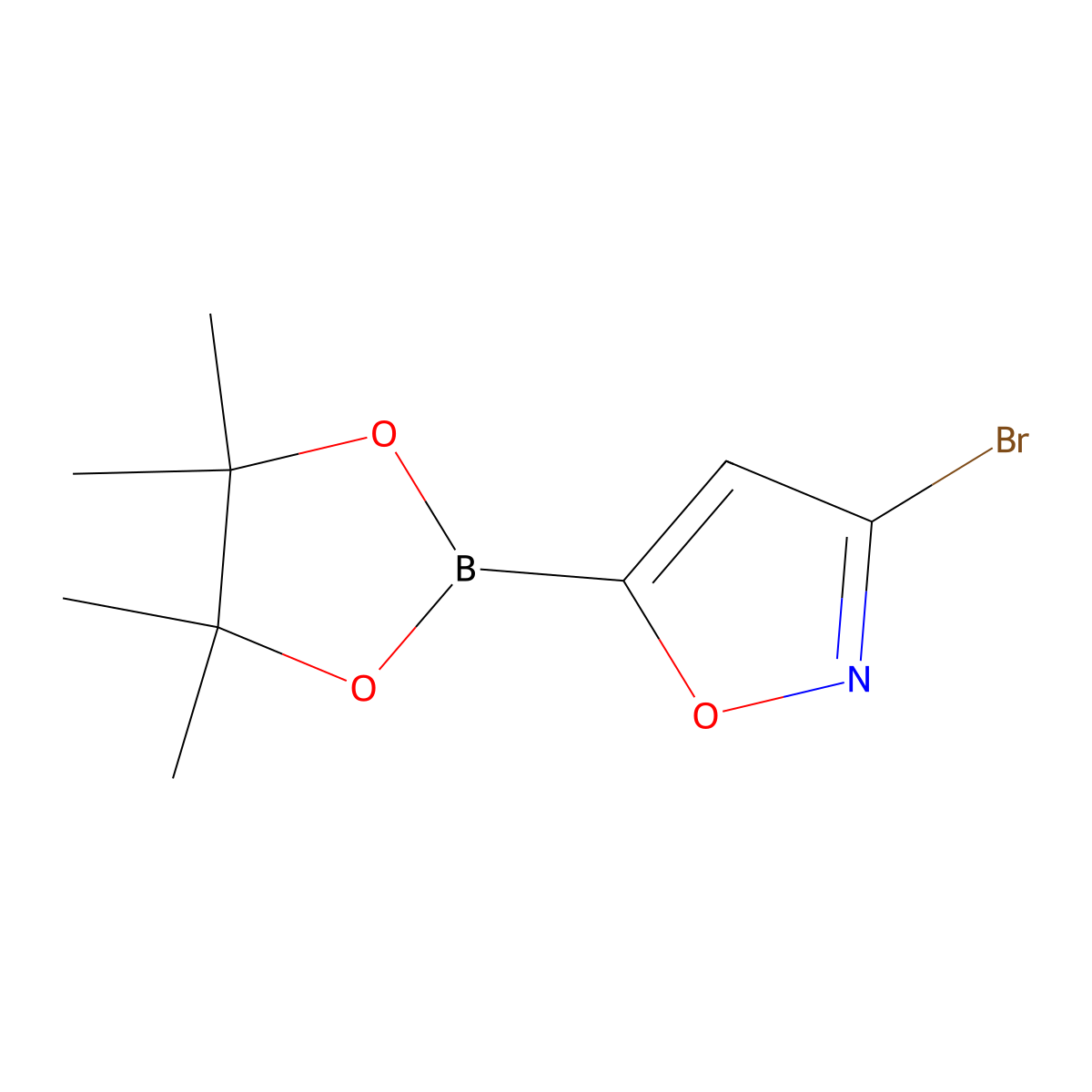 3-Bromo-5-(4,4,5,5-tetramethyl-1,3,2-dioxaborolan-2-yl)isoxazole molecular structure, CAS 862126-44-1