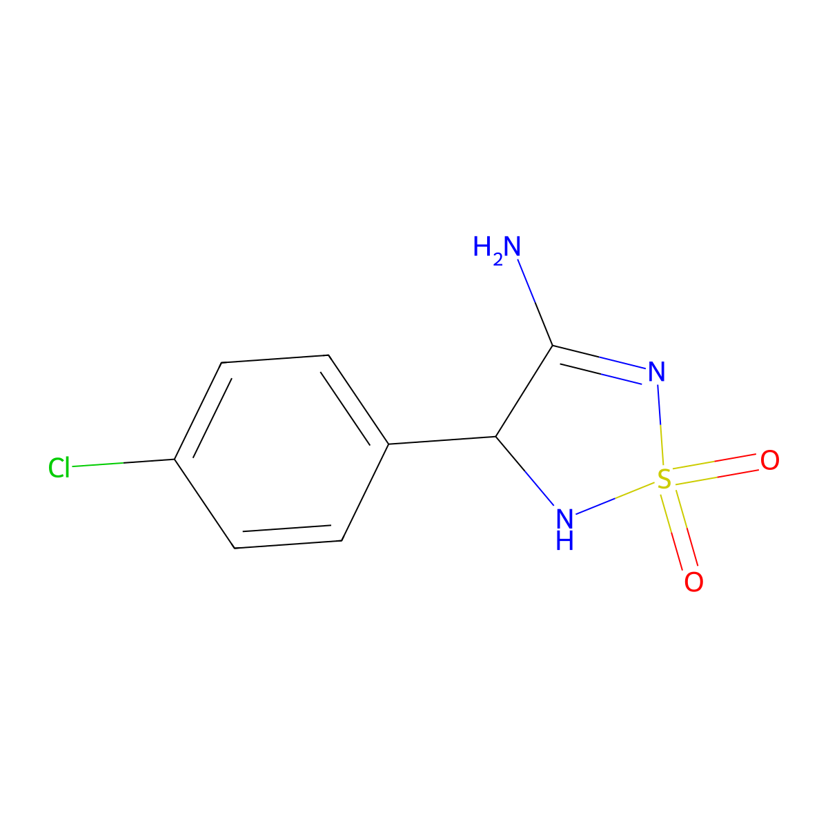 4-(4-Chlorophenyl)-1,2,5-thiadiazolidin-3-imine 1,1-dioxide molecular structure, CAS 862128-46-9