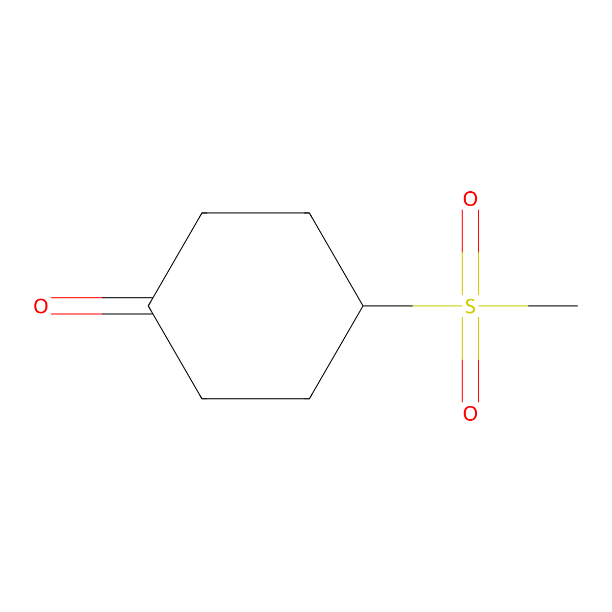 4-(Methylsulfonyl)cyclohexanone molecular structure, CAS 862129-72-4