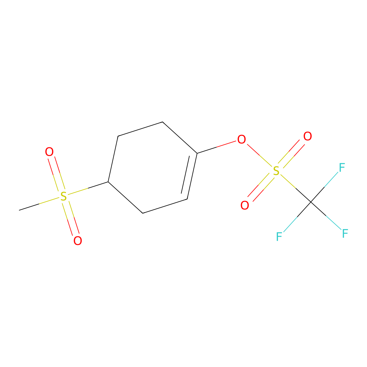 4-(Methylsulfonyl)cyclohex-1-en-1-yl Trifluoromethanesulfonate molecular structure, CAS 862129-73-5