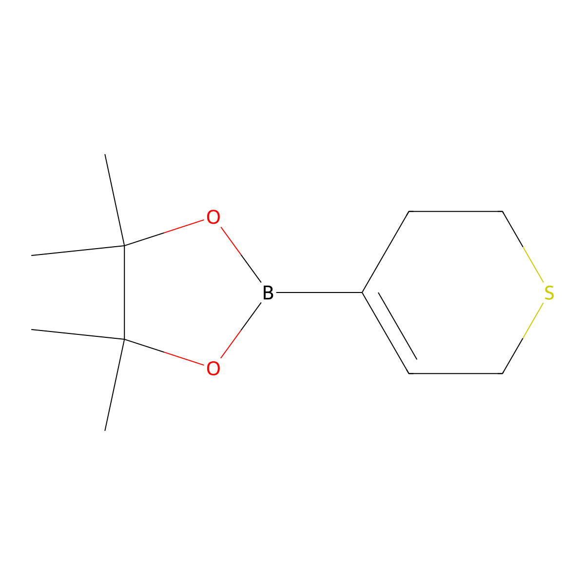 2-(3,6-Dihydro-2H-thiopyran-4-yl)-4,4,5,5-tetramethyl-1,3,2-dioxaborolane molecular structure, CAS 862129-81-5