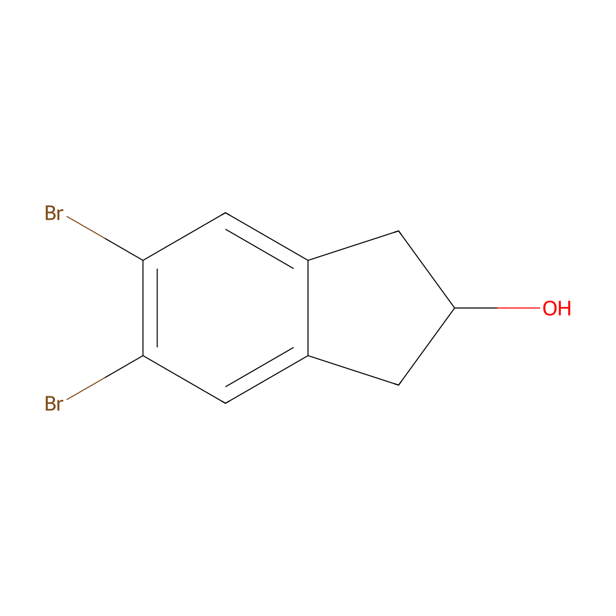 5,6-Dibromo-2,3-dihydro-1H-inden-2-ol molecular structure, CAS 862135-56-6