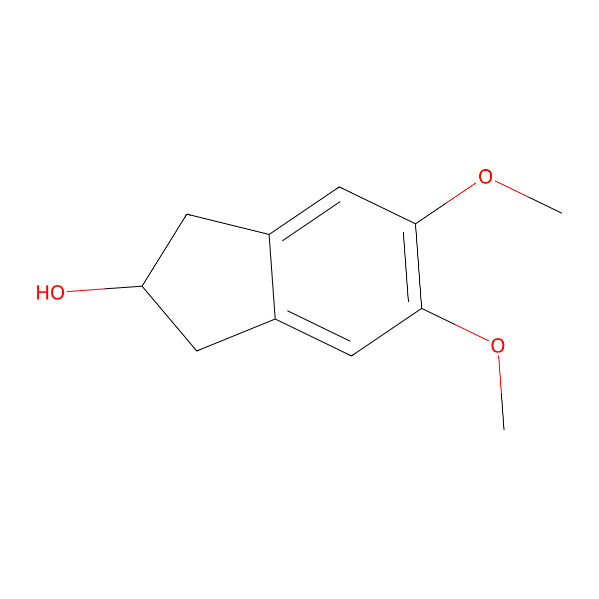 5,6-dimethoxy-2,3-dihydro-1H-inden-2-ol molecular structure, CAS 862135-58-8