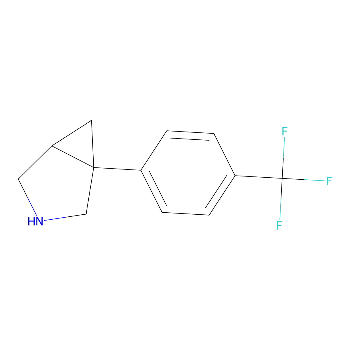 1-[4-(Trifluoromethyl)phenyl]-3-azabicyclo[3.1.0]hexane molecular structure, CAS 86215-23-8