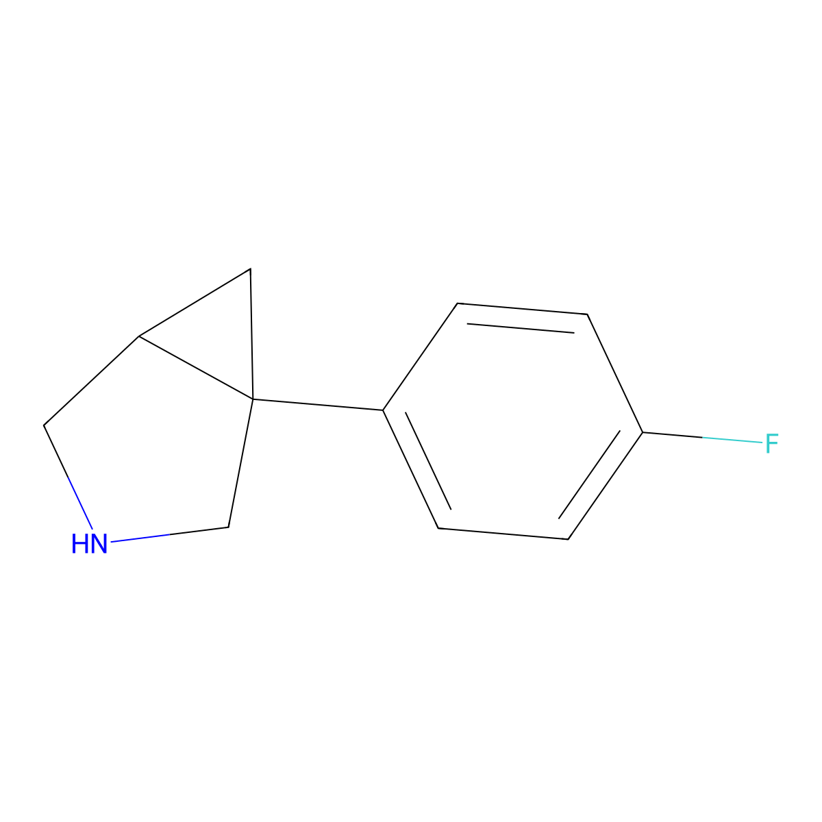 1-(4-Fluorophenyl)-3-azabicyclo[3.1.0]hexane molecular structure, CAS 86215-41-0
