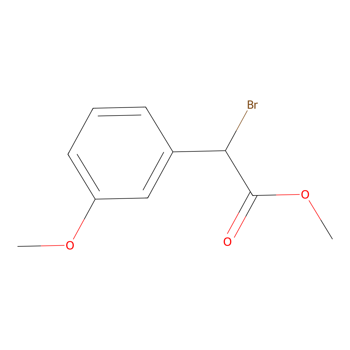 Methyl 2-bromo-2-(3-methoxyphenyl)acetate molecular structure, CAS 86215-57-8