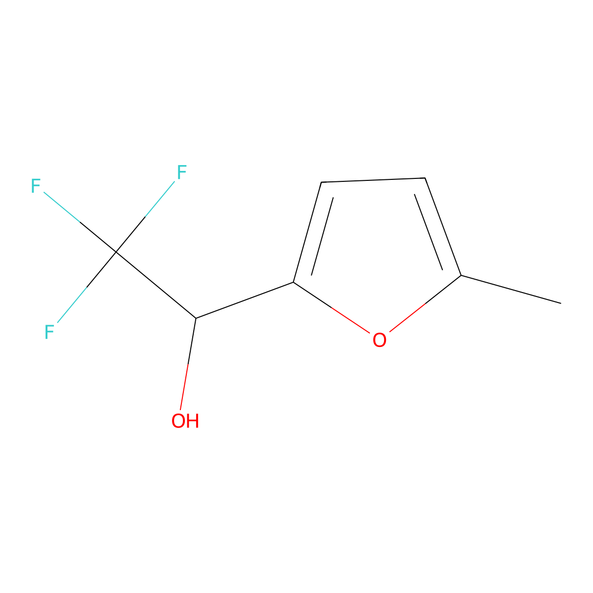2,2,2-Trifluoro-1-(5-methylfuran-2-yl)ethanol molecular structure, CAS 862158-19-8