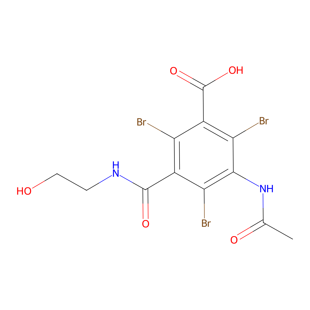 Broxitalamic Acid molecular structure, CAS 86216-41-3