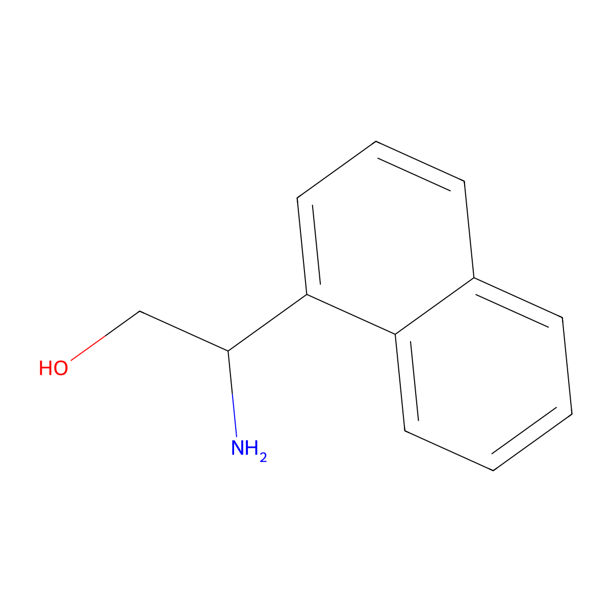 2-Amino-2-(naphthalen-1-yl)ethanol molecular structure, CAS 86217-42-7