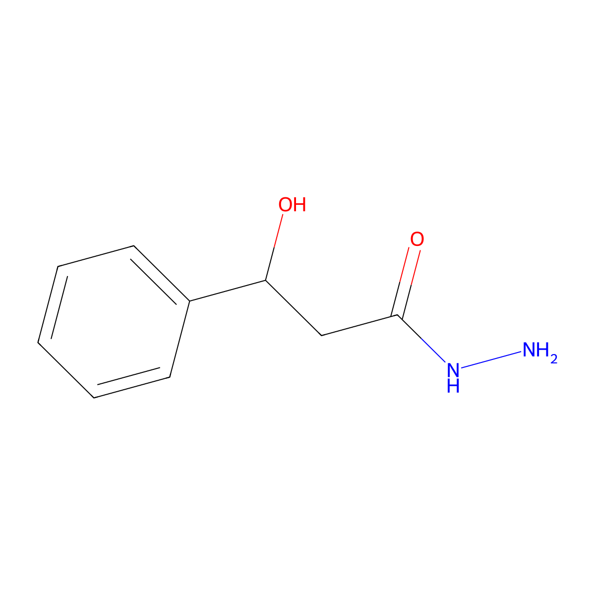 3-Hydroxy-3-phenylpropanehydrazide molecular structure, CAS 86217-47-2