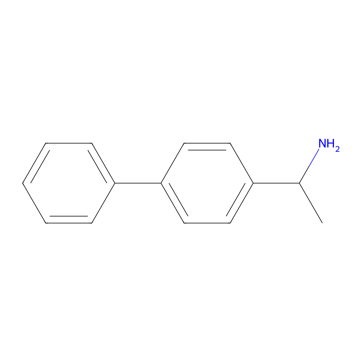 1-(4-Phenylphenyl)ethan-1-amine molecular structure, CAS 86217-82-5