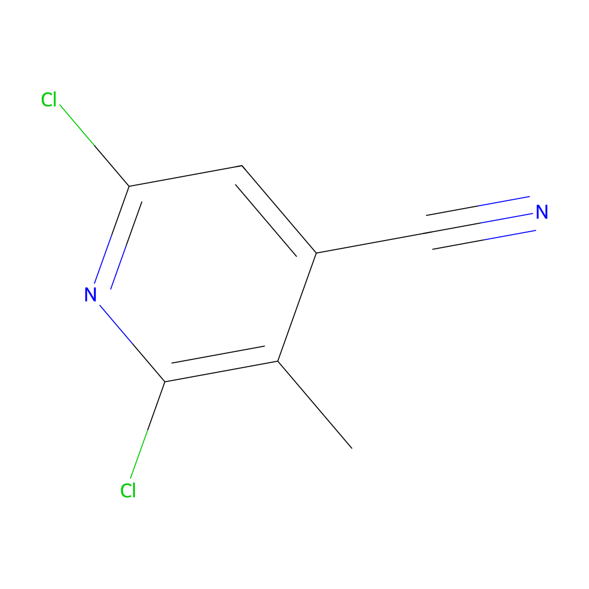2,6-Dichloro-3-methylisonicotinonitrile molecular structure, CAS 862172-61-0