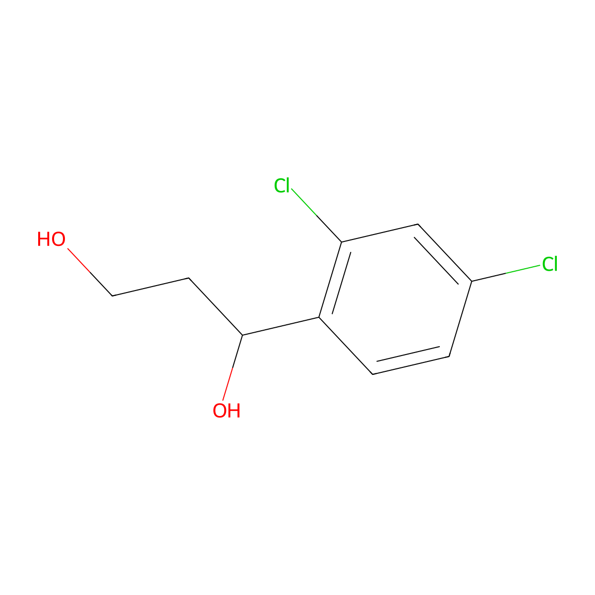 1-(2,4-dichlorophenyl)-1,3-Propanediol molecular structure, CAS 862188-30-5