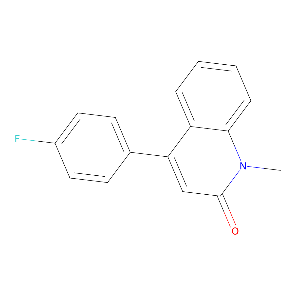 4-(4-Fluorophenyl)-1-methylquinolin-2(1H)-one molecular structure, CAS 862191-01-3
