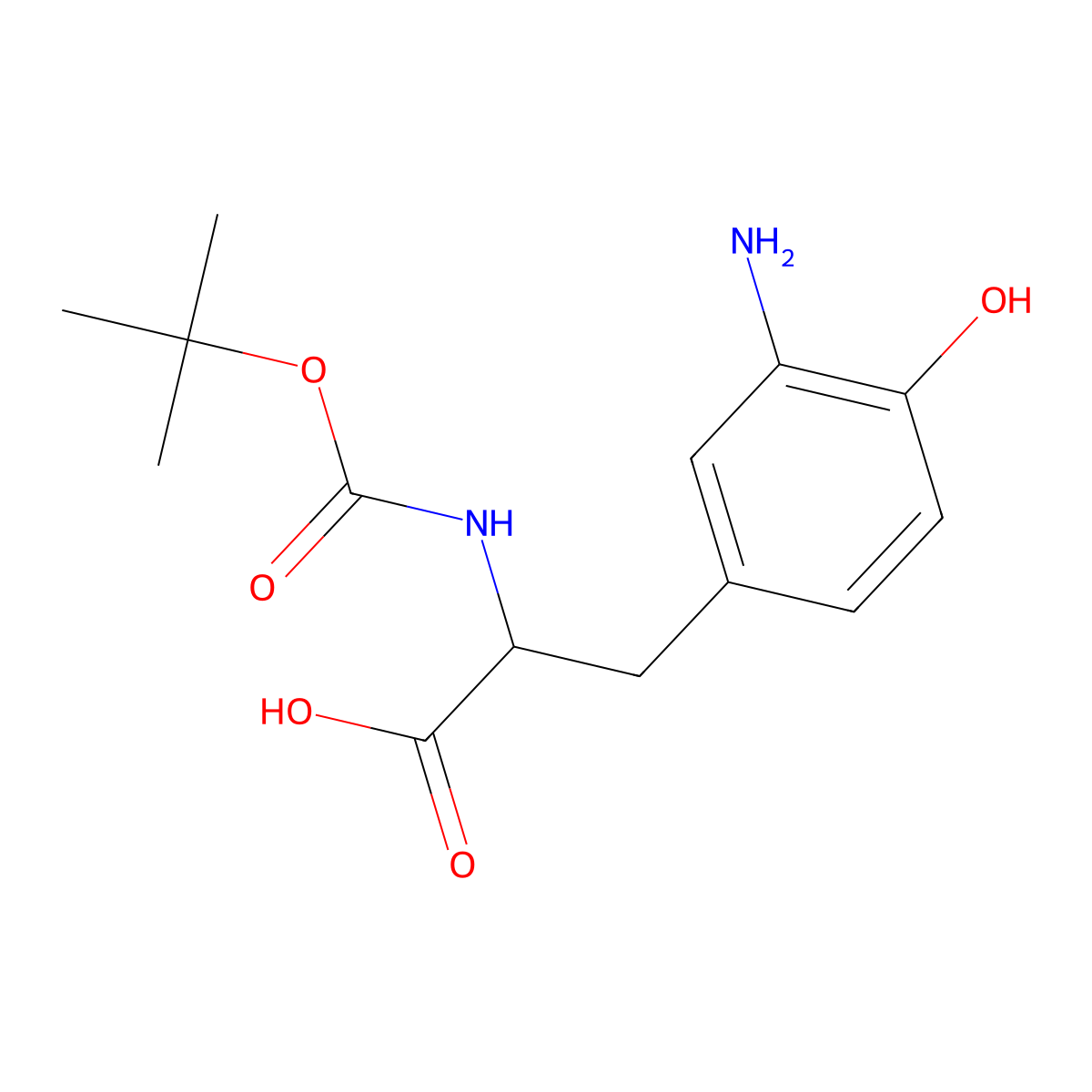 Boc-3-amino-L-tyrosine molecular structure, CAS 862191-19-3