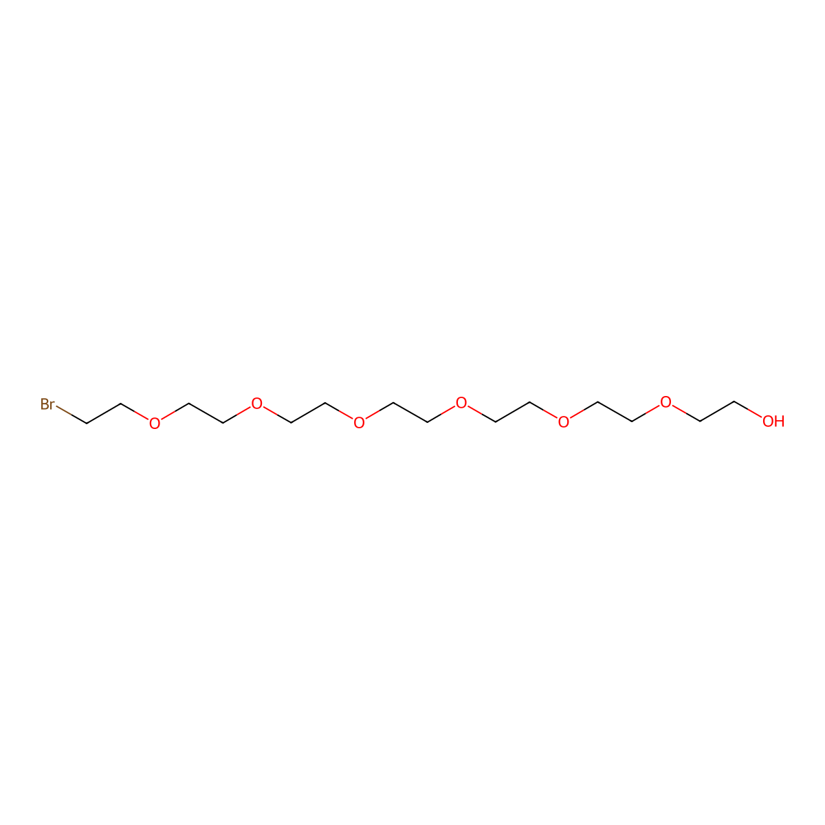 Bromo-PEG7-alcohol molecular structure, CAS 86220-35-1
