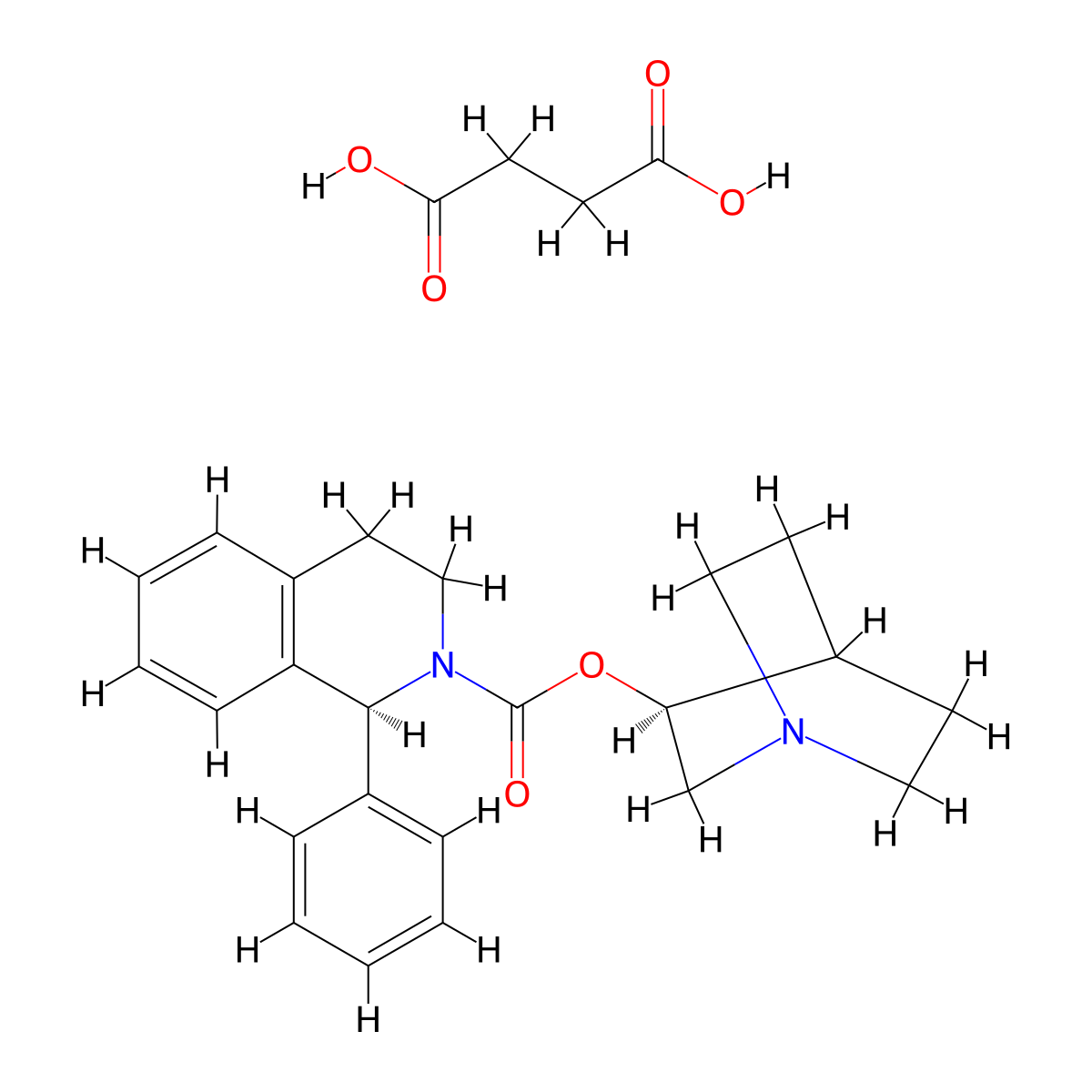 (S,S)-Solifenacin Succinate molecular structure, CAS 862207-71-4