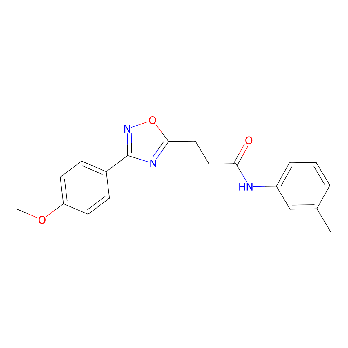 3-[3-(4-methoxyphenyl)-1,2,4-oxadiazol-5-yl]-N-(3-methylphenyl)propanamide molecular structure, CAS 862208-10-4