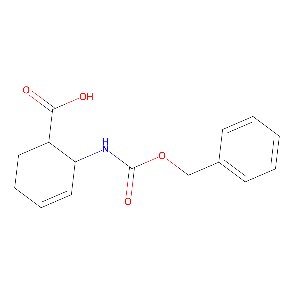 rac-(1R,2S)-2-{[(benzyloxy)carbonyl]amino}cyclohex-3-ene-1-carboxylic acid molecular structure, CAS 862248-98-4