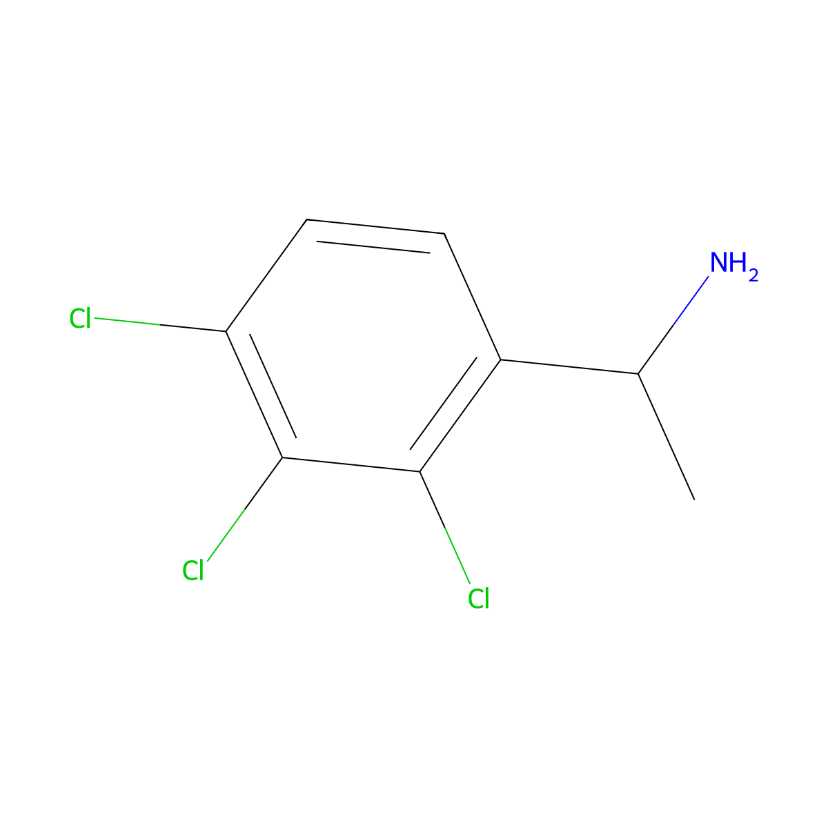 1-(2,3,4-Trichlorophenyl)ethan-1-amine molecular structure, CAS 86225-84-5
