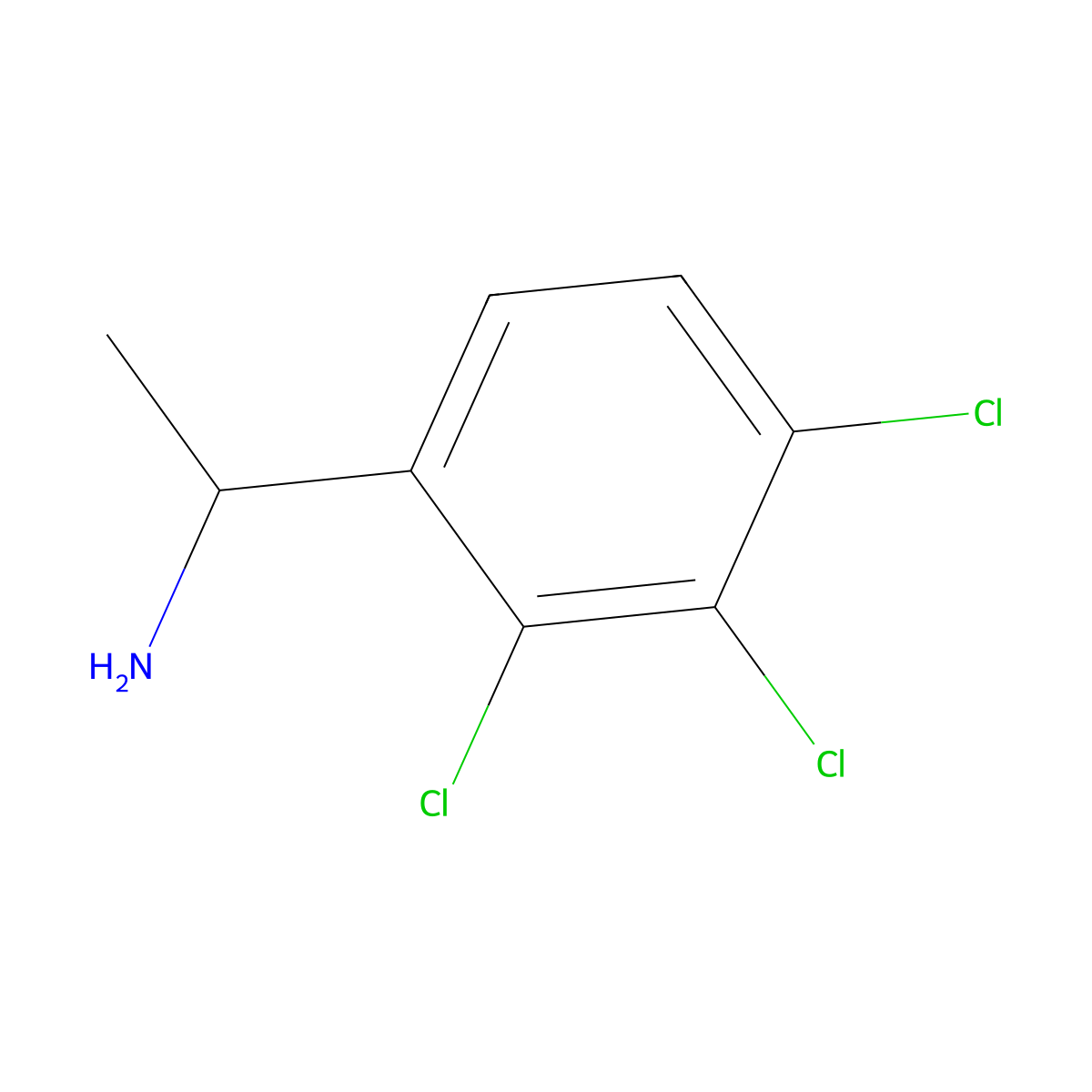 1-(2,3,4-Trichlorophenyl)ethan-1-amine molecular structure, CAS 86225-84-5