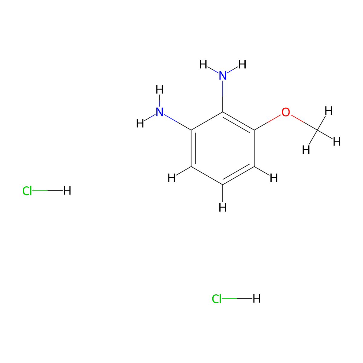 3-Methoxybenzene-1,2-diamine dihydrochloride molecular structure, CAS 862270-90-4