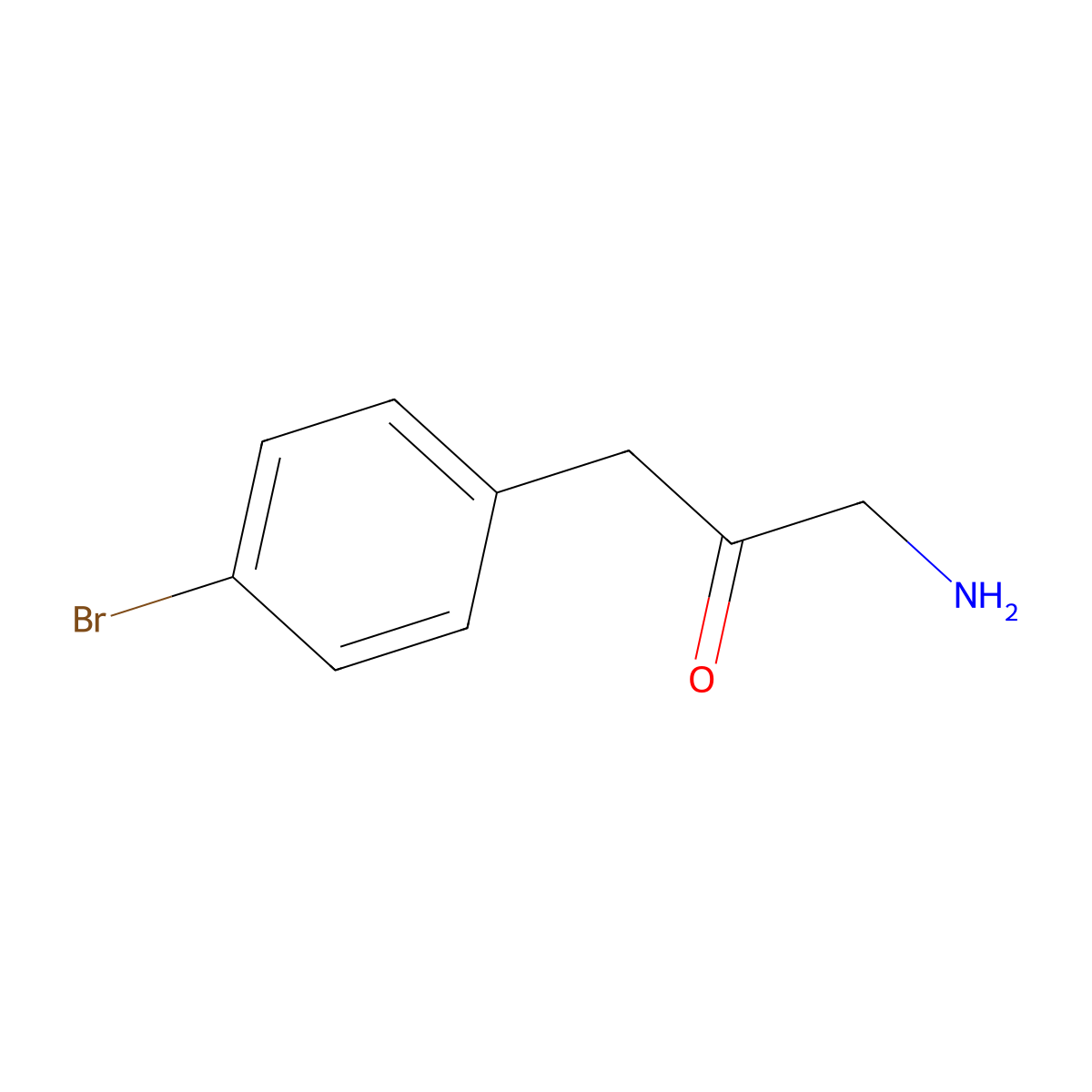 1-Amino-3-(4-bromophenyl)propan-2-one molecular structure, CAS 862281-56-9