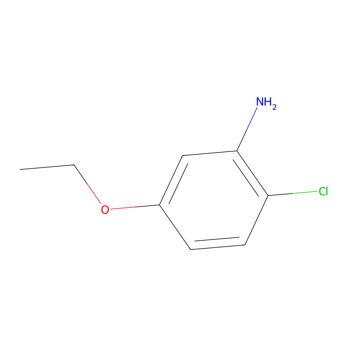 2-Chloro-5-ethoxyaniline molecular structure, CAS 862288-98-0