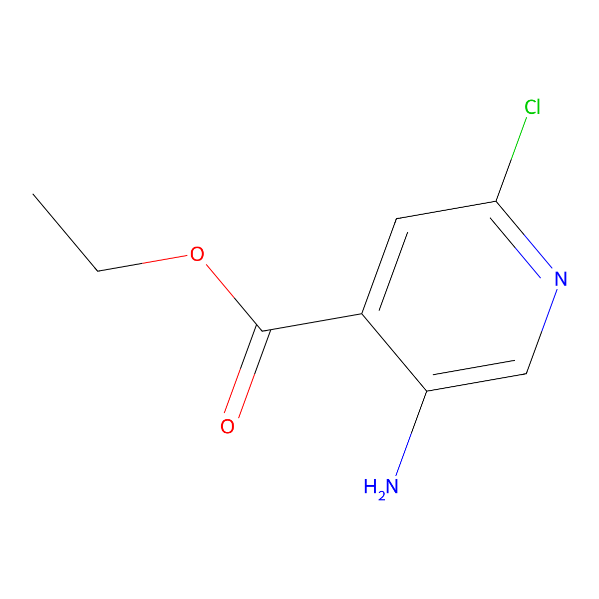 Ethyl 5-amino-2-chloropyridine-4-carboxylate molecular structure, CAS 862314-10-1