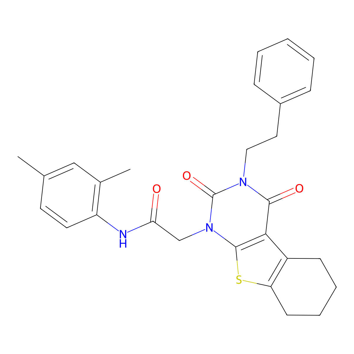 N-(2,4-dimethylphenyl)-2-[3,5-dioxo-4-(2-phenylethyl)-8-thia-4,6-diazatricyclo[7.4.0.0^{2,7}]trideca-1(9),2(7)-dien-6-yl]acetamide molecular structure, CAS 862316-95-8
