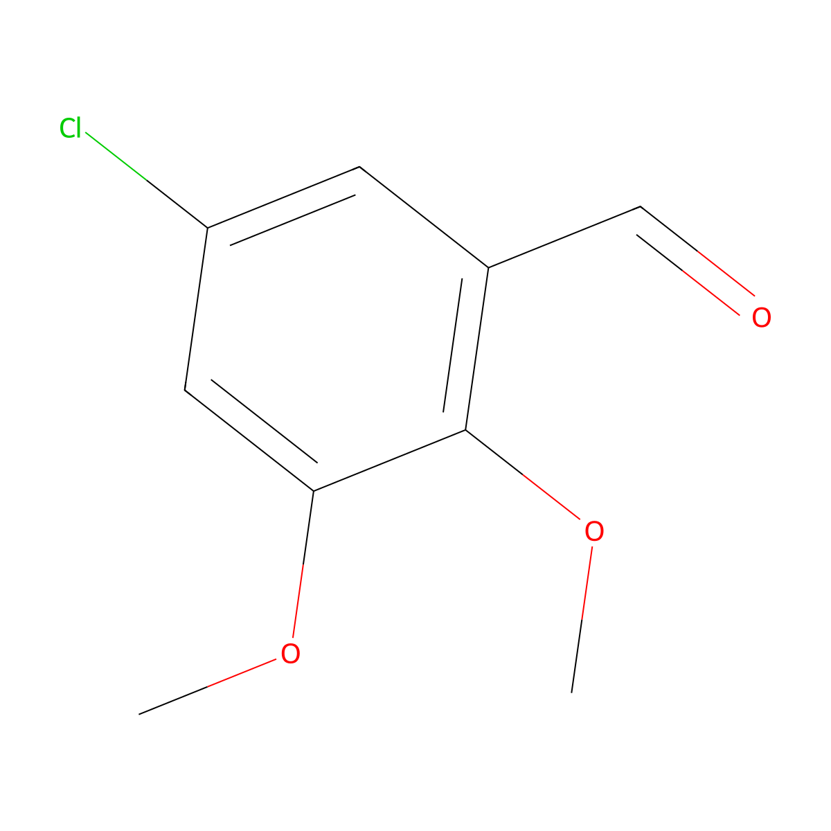 5-Chloro-2,3-dimethoxybenzaldehyde molecular structure, CAS 86232-28-2
