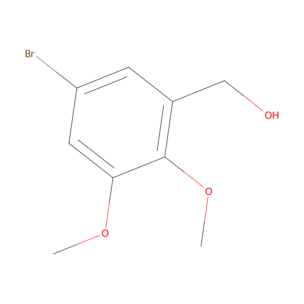 (5-Bromo-2,3-dimethoxyphenyl)methanol molecular structure, CAS 86232-34-0