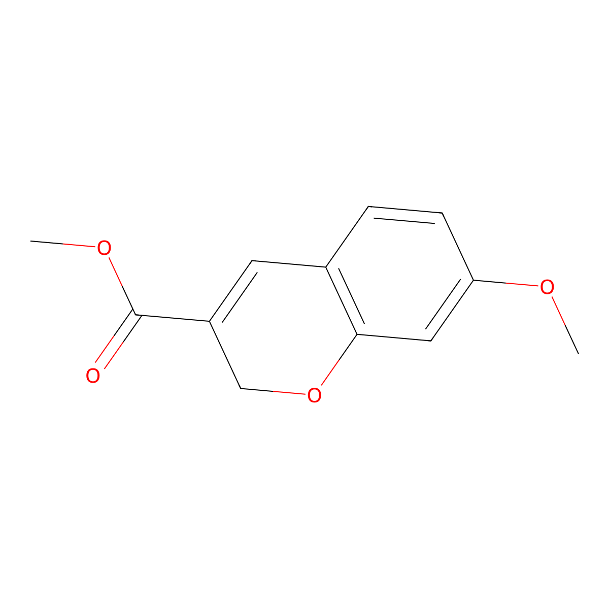 methyl 7-methoxy-2H-chromene-3-carboxylate molecular structure, CAS 86236-08-0