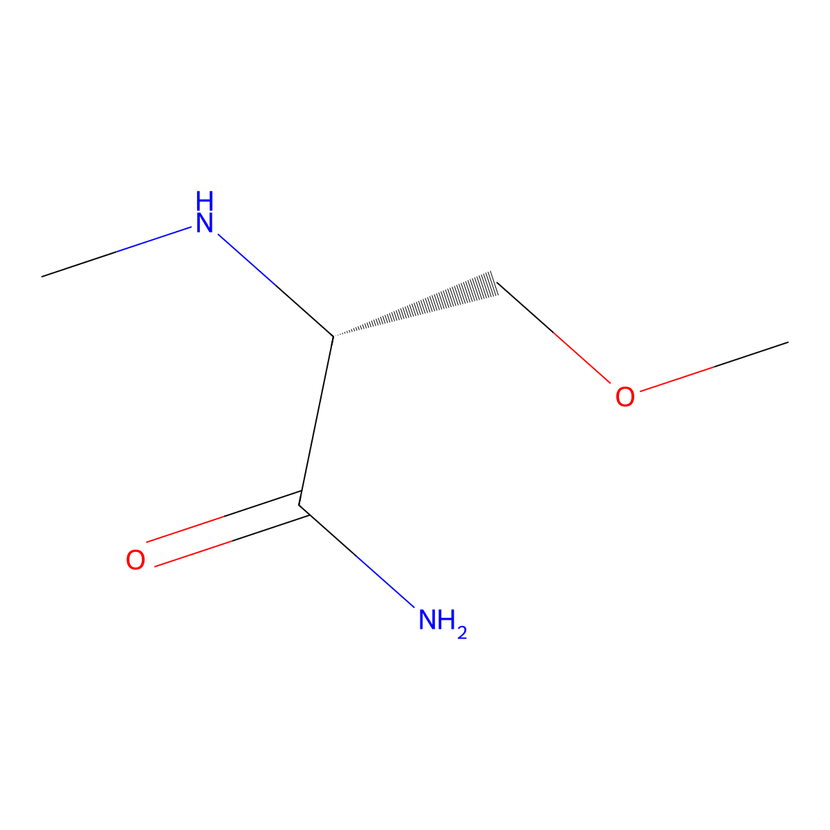 (2R)-3-methoxy-2-(methylamino)propanamide molecular structure, CAS 862372-13-2