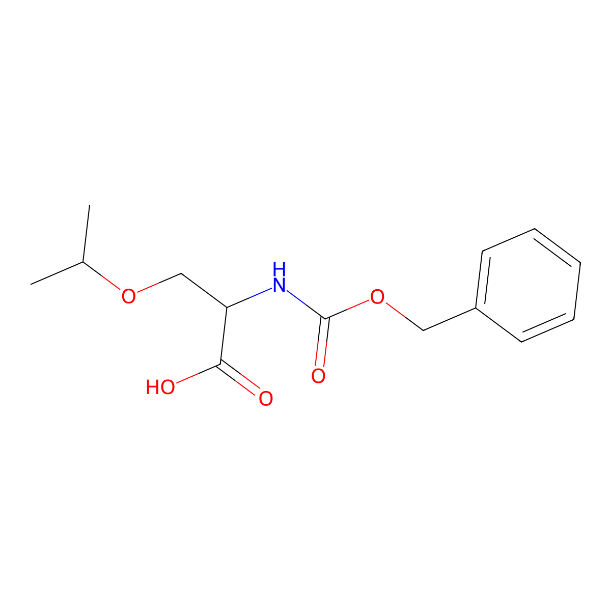 (2S)-2-{[(benzyloxy)carbonyl]amino}-3-(propan-2-yloxy)propanoic acid molecular structure, CAS 862372-74-5