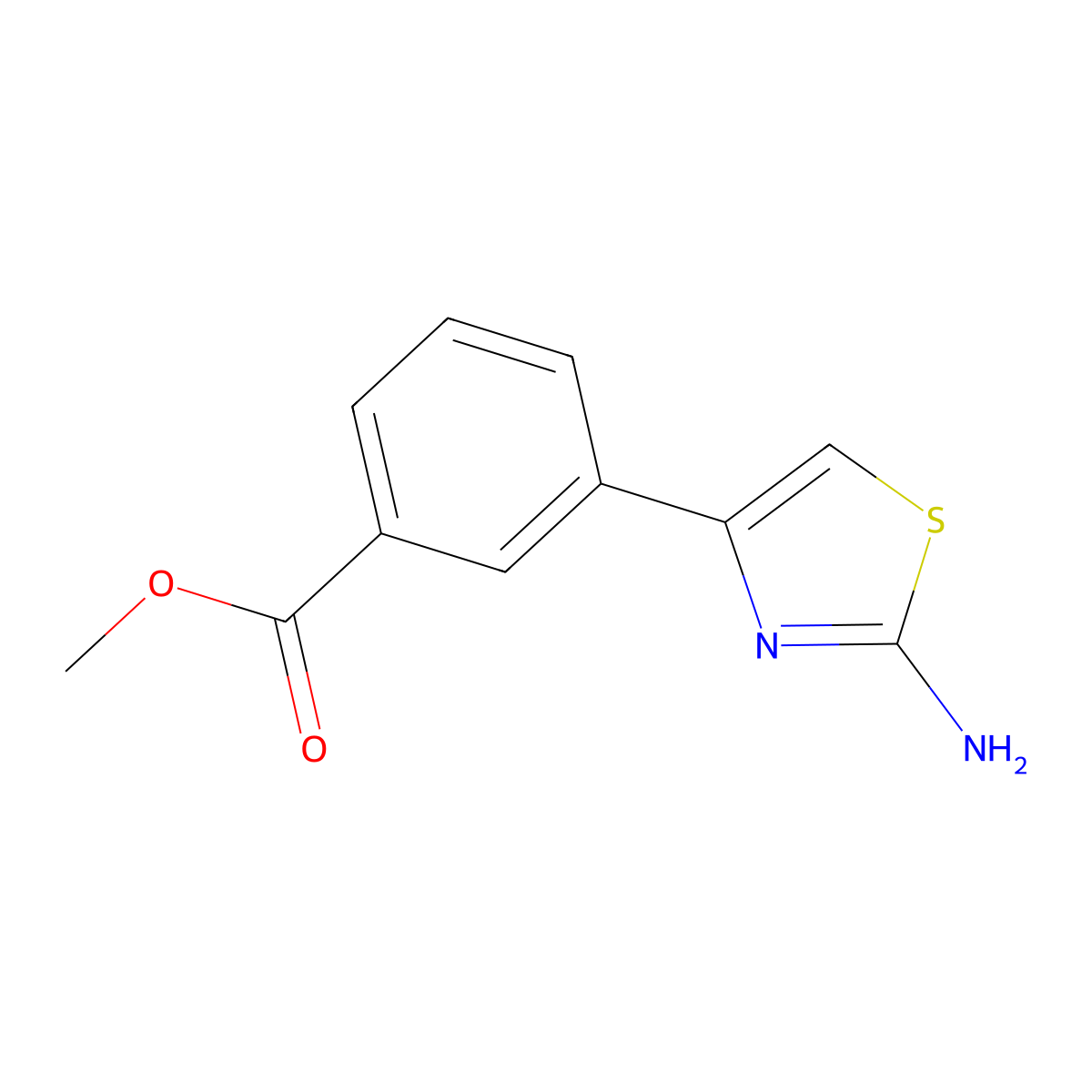 Methyl 3-(2-aminothiazol-4-yl)benzoate molecular structure, CAS 862389-45-5