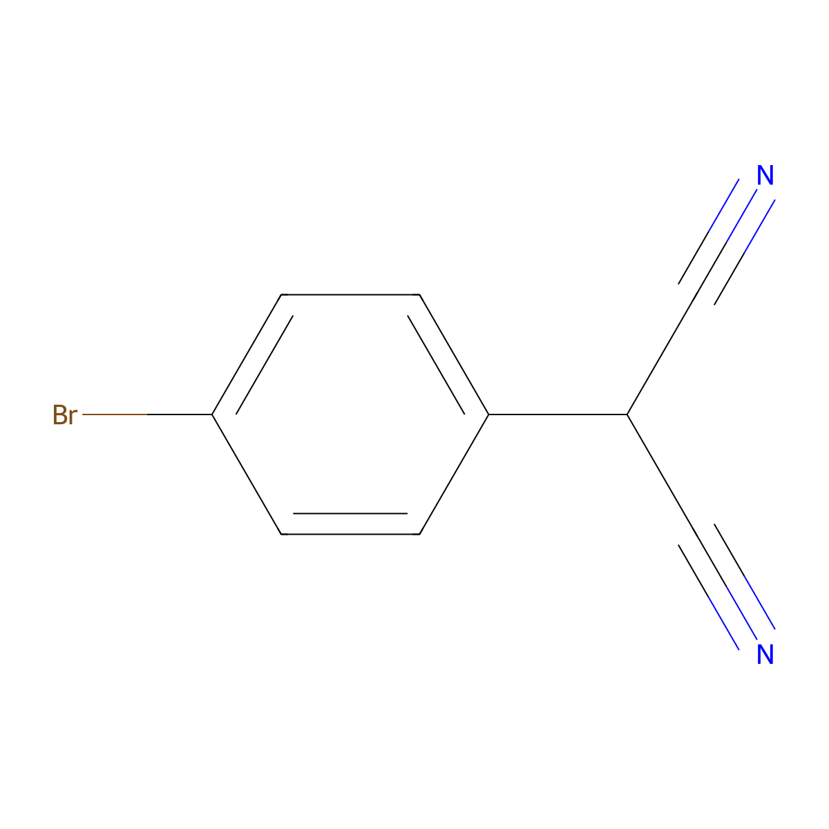 2-(4-Bromophenyl)propanedinitrile molecular structure, CAS 86239-14-7