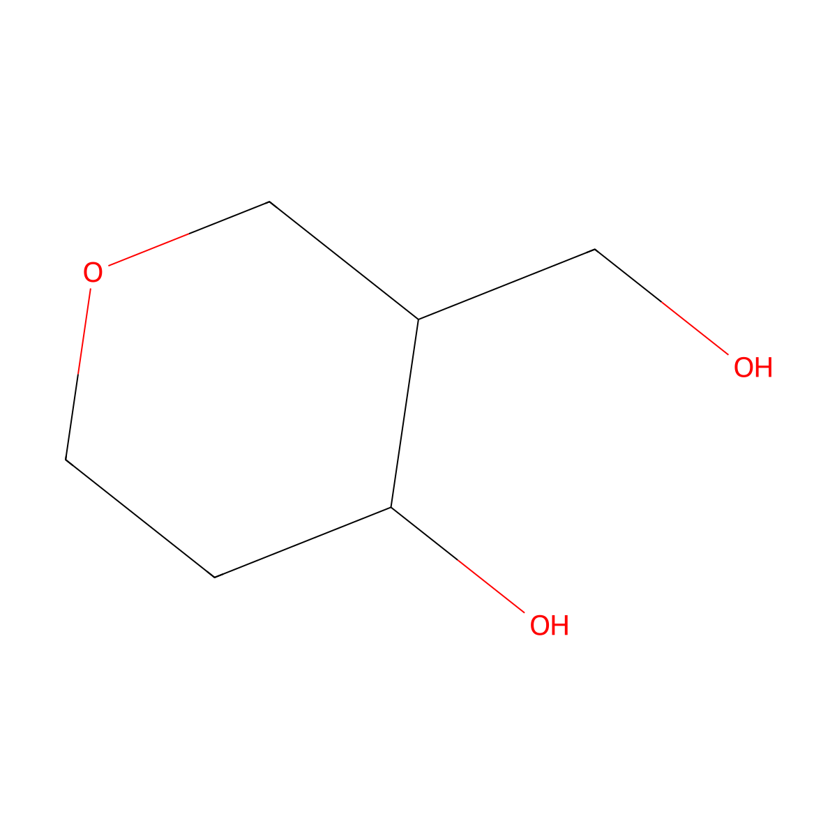 3-(Hydroxymethyl)oxan-4-ol molecular structure, CAS 86240-50-8