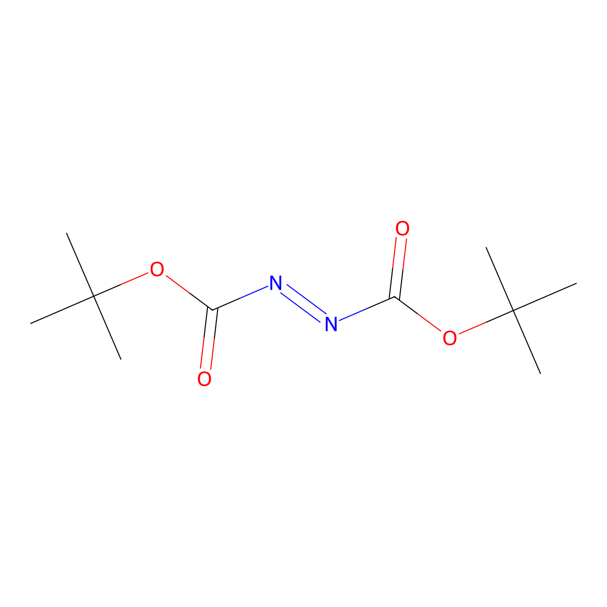 Di-tert-butyl diazene-1,2-dicarboxylate molecular structure, CAS 862421-89-4