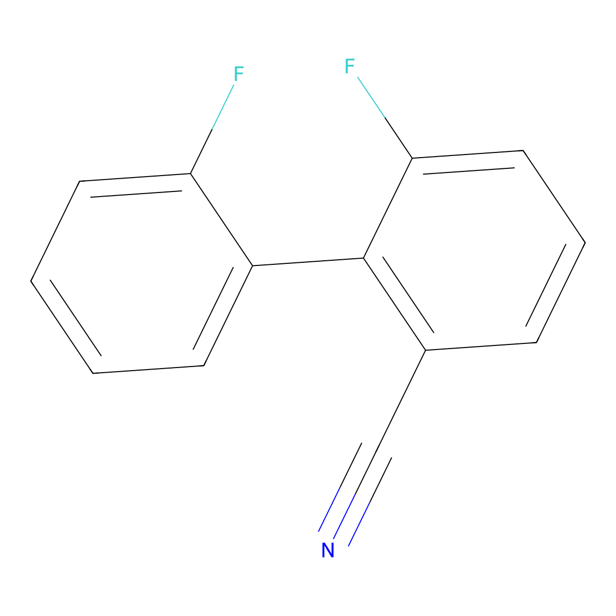 2',6-Difluoro-[1,1'-biphenyl]-2-carbonitrile molecular structure, CAS 862423-48-1