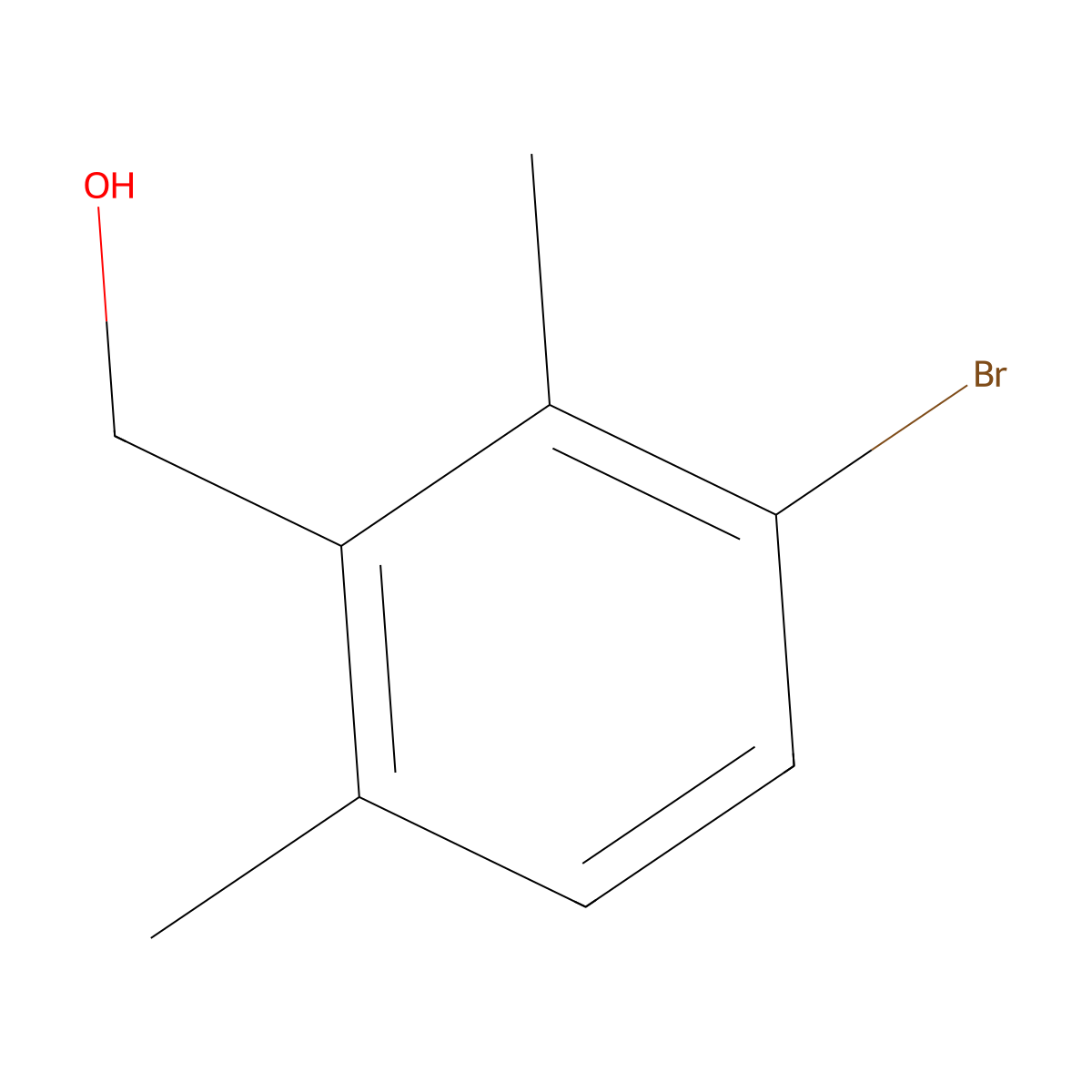 (3-Bromo-2,6-dimethylphenyl)methanol molecular structure, CAS 86246-72-2