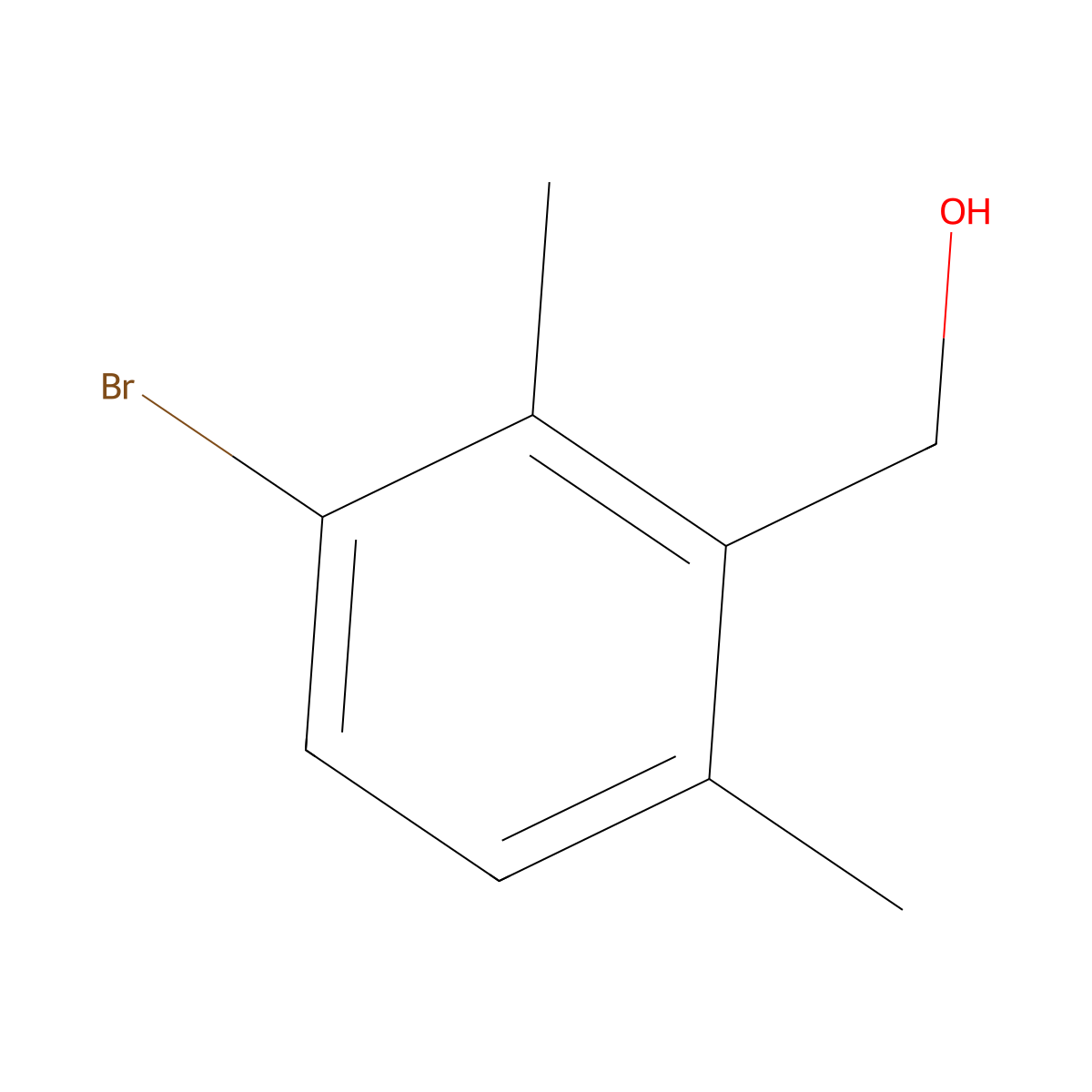 (3-Bromo-2,6-dimethylphenyl)methanol molecular structure, CAS 86246-72-2