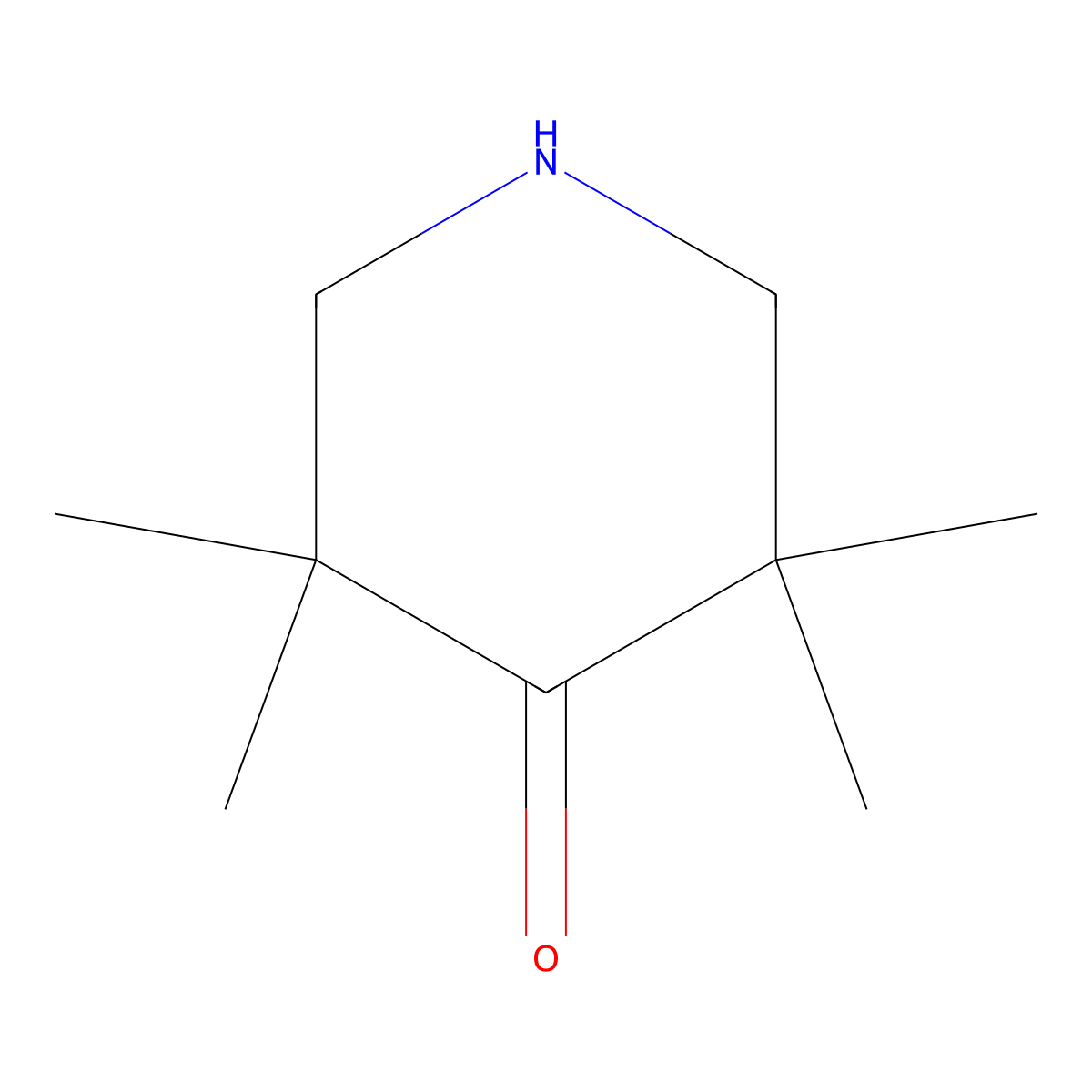 3,3,5,5-Tetramethyl-4-piperidone molecular structure, CAS 862460-36-4