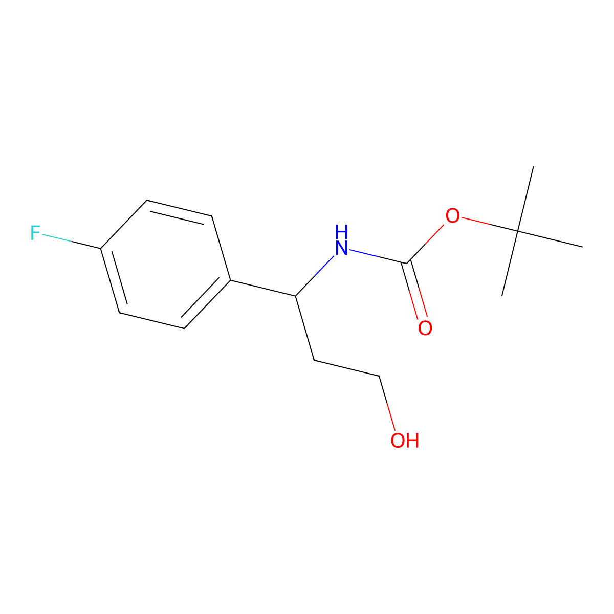 3-(Boc-amino)-3-(4-fluorophenyl)-1-propanol molecular structure, CAS 862466-16-8