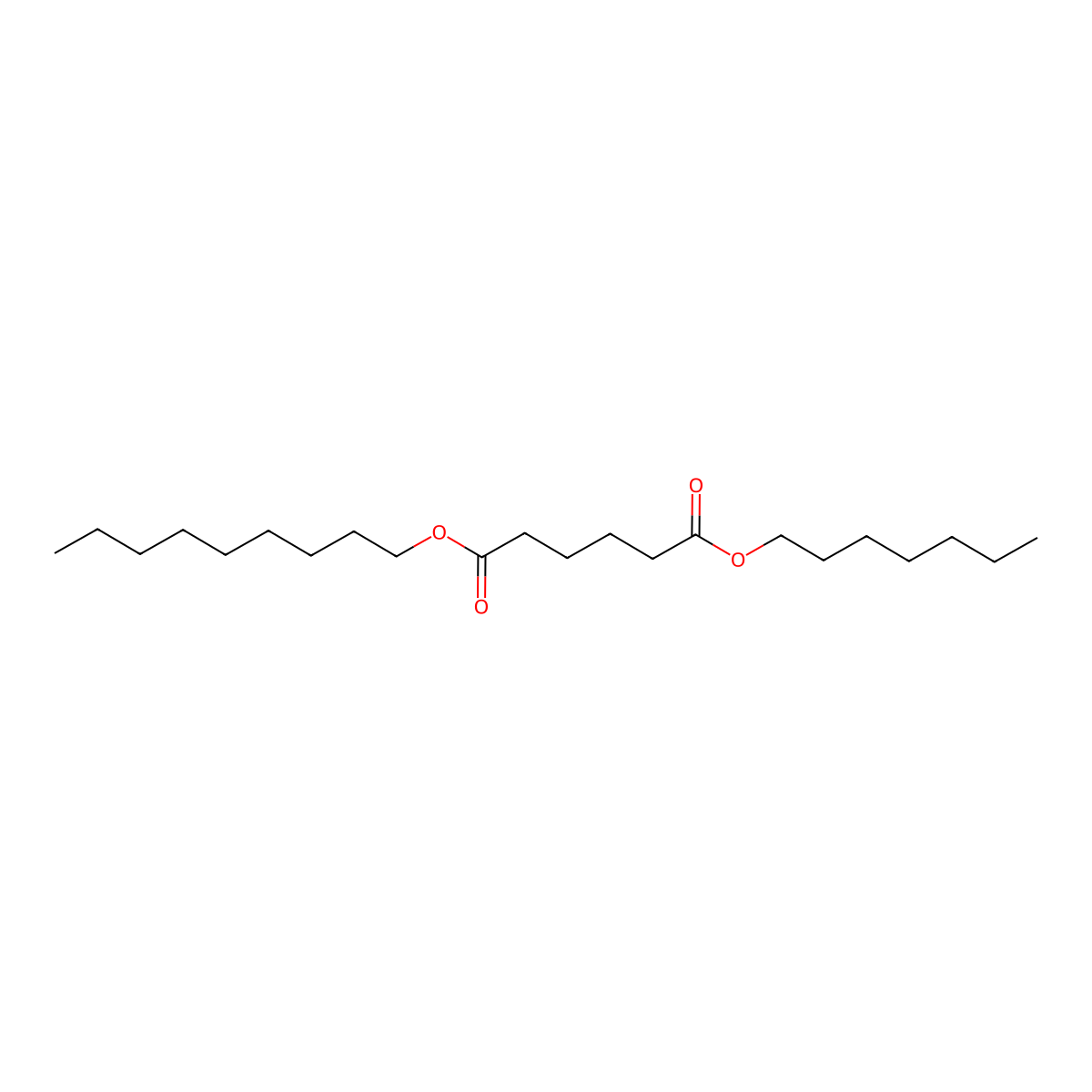 Heptyl nonyl adipate molecular structure, CAS 86248-24-0