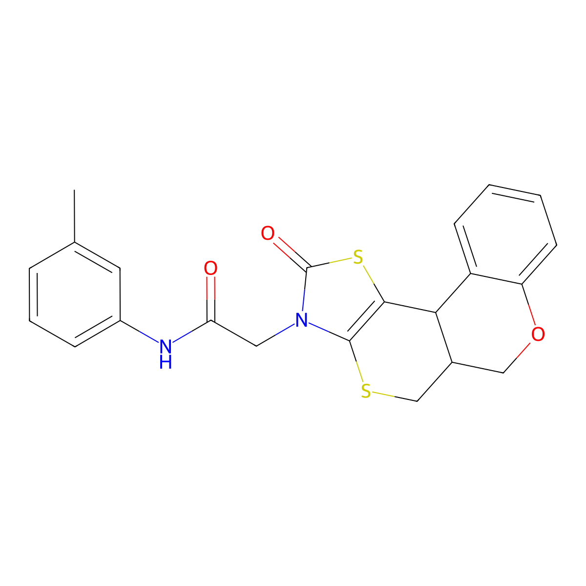 N-(3-methylphenyl)-2-{15-oxo-8-oxa-12,16-dithia-14-azatetracyclo[8.7.0.0^{2,7}.0^{13,17}]heptadeca-2(7),3,5,13(17)-tetraen-14-yl}acetamide molecular structure, CAS 862485-93-6
