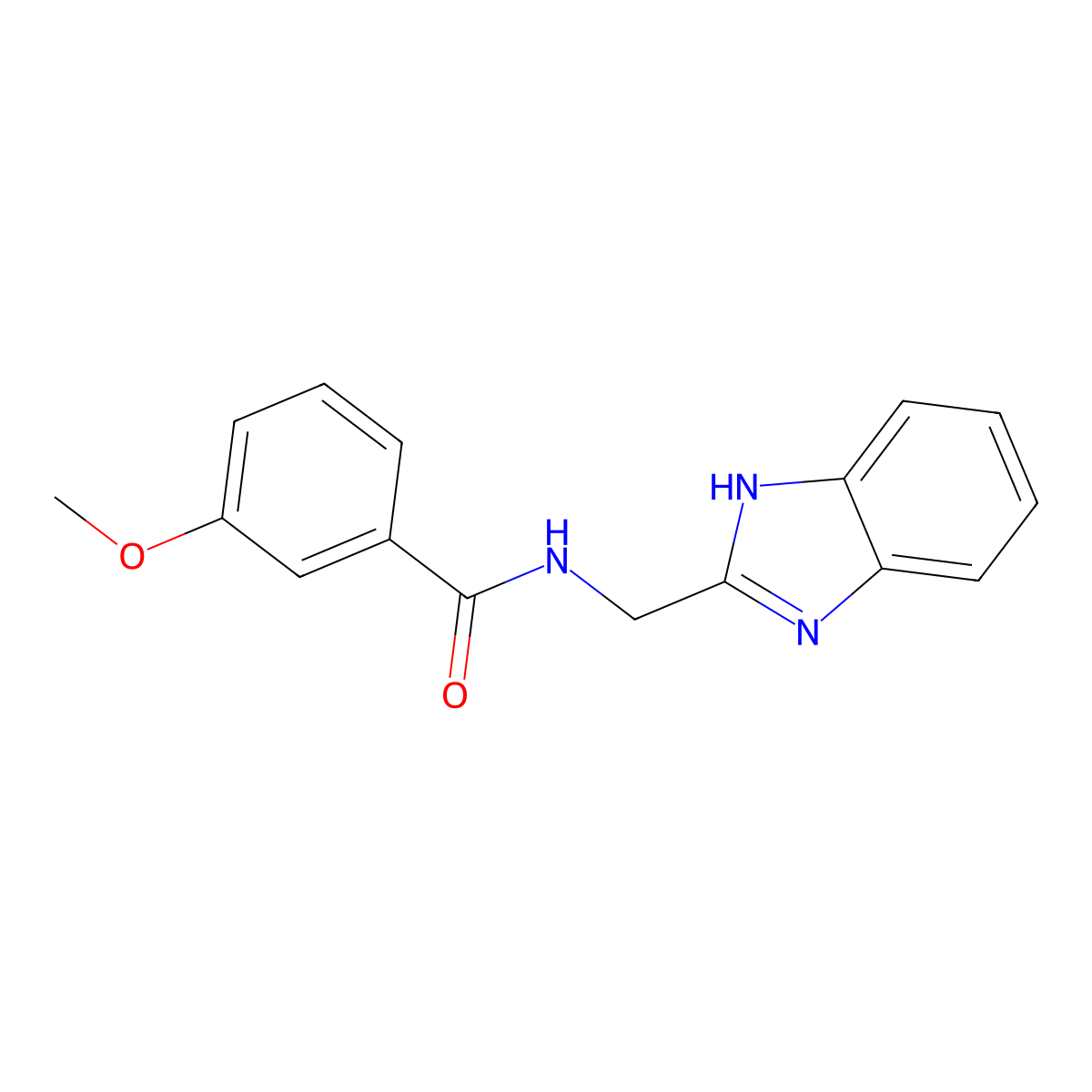 N-((1H-benzo[d]imidazol-2-yl)methyl)-3-methoxybenzamide molecular structure, CAS 862488-30-0