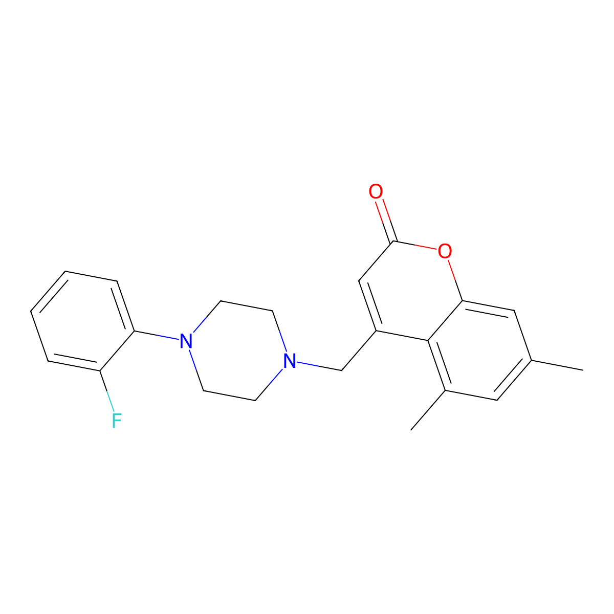 4-{[4-(2-fluorophenyl)piperazin-1-yl]methyl}-5,7-dimethyl-2H-chromen-2-one molecular structure, CAS 862489-47-2